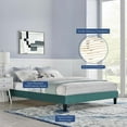 thumbnail image 5 of Modway Reign Twin Performance Velvet Platform Bed Frame in Teal, 5 of 5