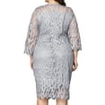 thumbnail image 3 of Julycc Womens Plus Size Ball Gown Formal Evening Party 3/4 Sleeve Midi Dress, 3 of 3