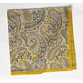 thumbnail image 1 of Vargottam Designer Cotton Twill Napkins - Set of 12, 20-Inch, Yellow Color Paisley Design, Durable & Absorbent Cloth Napkins for Dining, Parties, and Home Decor - Machine Washable, 1 of 8
