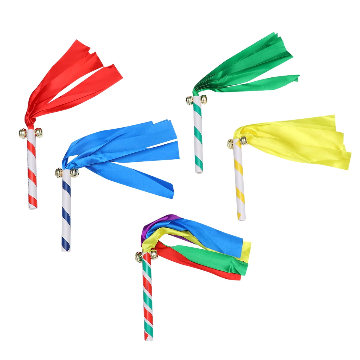 5pcs PVC Cheerleading Ribbon Aerobics Show Dance Cheerleading Pom Poms ...