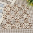 thumbnail image 2 of 7pcs Cotton Fabric Square Flower Pre cut DIY Patchwork Cloth Brown Flower Series(25* 25 cm), 2 of 8