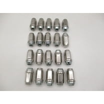 (20) Trailer Wheel Lug Nuts 1/2"x20x1-7/8" Stainless Steel Capped Lug Nuts 7/8"