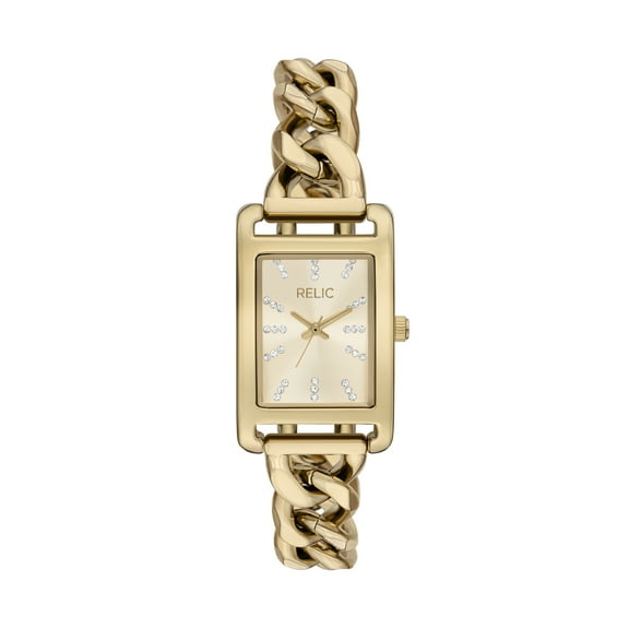 Relic by Fossil Women's Astrid Chain Three-Hand, Gold-Tone Alloy Watch