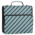 thumbnail image 5 of FORMRS Zipper Binder with Shoulder Strap 2-inch Ring 500 Sheet Capacity File Bag, Green Stripes Pattern, 5 of 5