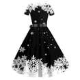 thumbnail image 3 of Jsaierl Christmas Dresses for Women Christmas Snowflake Pattern Prom Dresses Sleeveless A Line Flowy Cocktail Dress, 3 of 3