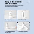 thumbnail image 3 of yeacher Remote-Controlled E27 Ceiling Fan Light with Dimmable 3-Color Lighting, Timer Function, and Detachable Floral Design, 3 of 7