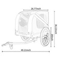 thumbnail image 3 of Large Folding Bike Trailer for Dogs, 120LB Capacity All-Terrain Pet Carrier with Durable Steel Frame, Dog Bike Trailer for Cycling, Jogging, Camping and Outdoor Adventures (Black+Red), 3 of 9