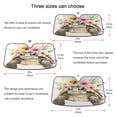 thumbnail image 5 of ALAZA Turtle Flower Tropical Windshield Sun Shade Car Foldable Sun Visor Block UV Rays Protector 53"x23.5", 5 of 8