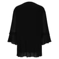 thumbnail image 6 of Womens Shirts Glitter Tops Sequin V Neck Blouse Skirt Ruffled Sleeves Festive Blouses for Parties New Year's Outfits Fashion Clothing, 6 of 6