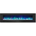 thumbnail image 4 of Hanover 78 In. Wall-Mount Electric Fireplace in Black with Multi-Color Flames and Crystal Rock Display, 4 of 8