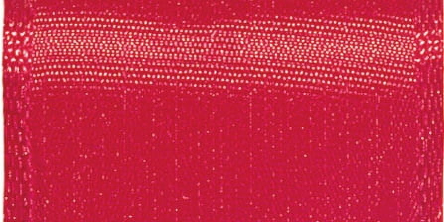 Offray Ribbon, Red 1 1/2 inch Wired Edge Woven Ribbon for Crafts, Gifting, and Wedding, 9 feet, 1 Each