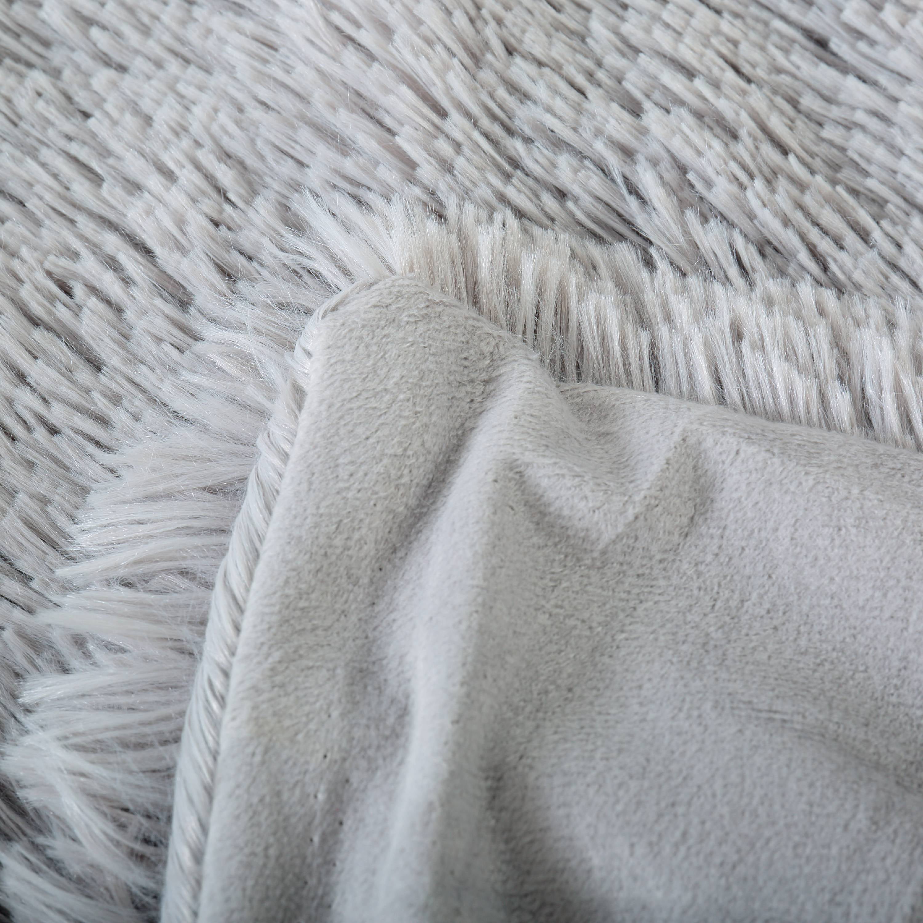 Details about  / Reafort Luxury Long Hair Shaggy PV Fur Faux Fur Oversized Throw Blanket Aqua, 6