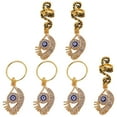 thumbnail image 3 of 6 Pcs Dreadlocks Hair Wraps Evil Eye Beads Clip Snake Braid Ring, 3 of 7
