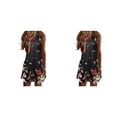 thumbnail image 4 of Vestido Corto Informal Qarigey con Estampado Floral Bohemio para Mujeres Halter Ropa de Verano, 4 of 6