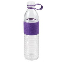 Copco Hydra Sports Water Bottle With Textured Non Slip Sleeve, BPA Free Plastic, 20 oz - Purple