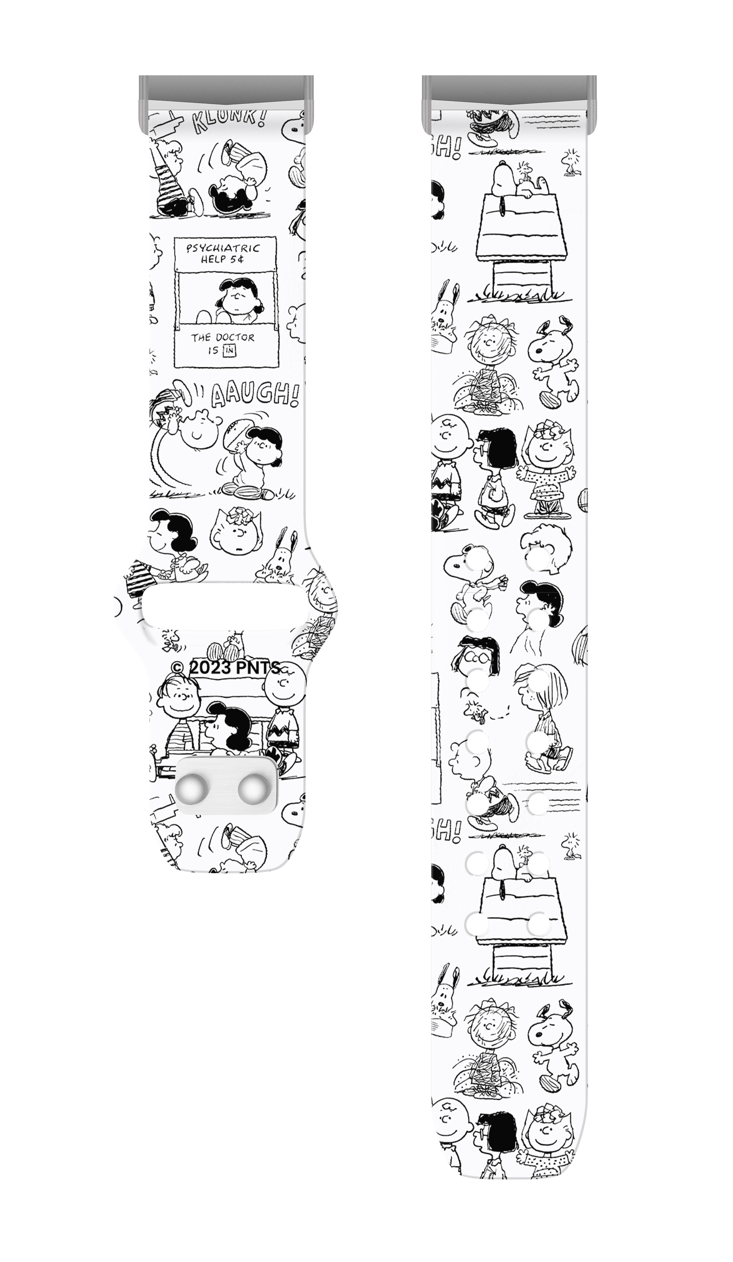 Peanuts Classic HD Unisex Watch Band Compatible with FitBit Versa 3 & Sense (20mm Short Comic Style) by Affinity Bands