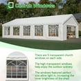 thumbnail image 3 of LZBEITEM 20' x 32' Large Heavy Duty Outdoor Canopy Party Tent & Carport, Heavy Duty Outdoor Wedding Gazebo with 4 Sand Bags, Event Shelter Canopy for Outdoor Event, Wedding, Birthday Party, White, 3 of 15