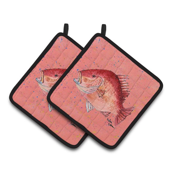 Strawberry Snapper Pair of Pot Holders