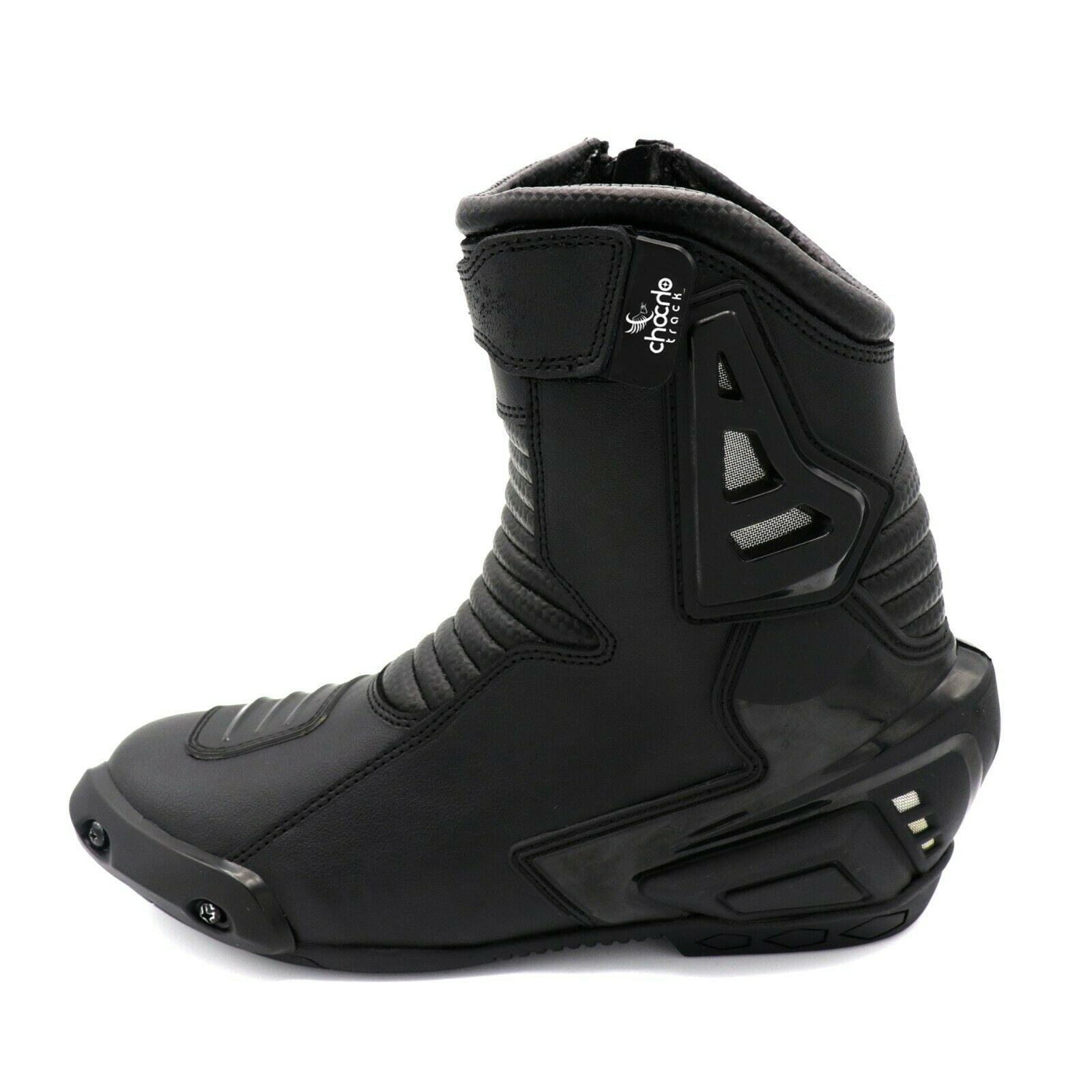 REAL LEATHER HIGH TECH MENS SHORT MOTORBIKE MOTORCYCLE RACING SPORTS SHOES BOOTS