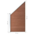 thumbnail image 4 of vidaXL Fence Panel WPC 95x(105-180) cm Brown, 4 of 5