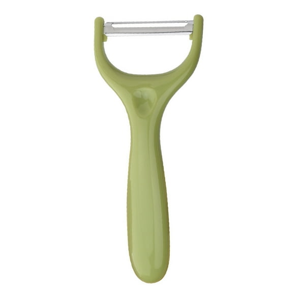 Pelador de frutas y verduras de acero inoxidable, pelador de zanahorias y patatas, herramienta multifuncional para pelar, color verde