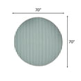 thumbnail image 4 of Beautiful Home by Drew Barrymore Yarn Dyed Stripe Whipstitch Fabric Tablecloth, Thyme Blue, 70 in Round, 4 of 8