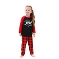 thumbnail image 2 of Family Christmas Pajamas Matching Set – Happy NEW Year Plaid Long Sleeve Top & Pants, Red & Black Holiday Sleepwear, 2-Piece Set for Teens & Adults, 2 of 5