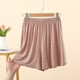 thumbnail image 3 of Womens Sleep Shorts Black Polka Dot&nbsp;pajama Shorts for Women Summer Loose Printed Wide Leg Shorts Casual Loungewear Bottoms Home Wear Khaki XL, 3 of 4