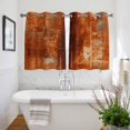 thumbnail image 3 of Burnt Orange Kitchen Curtains Short 54 Inch Length, Retro Oil Painting Modern Abstract Art Aesthetics Grommet Bedroom Living Room Curtains, Light Filtering Cafe Curtain Drapes 2 Panels Set 84''x54'', 3 of 9