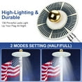 thumbnail image 2 of Litake Solar Flag Pole Light, 136 LED Super Bright Flag Pole Light Outdoor Dusk to Dawn, Solar Flag Night Light for Most 15 to 25 Ft Flagpoles, 2 Modes Brightness, Auto On/Off, 2 of 7