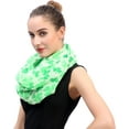 thumbnail image 2 of Four Leaf Clover Shamrock Print Women's Infinity Scarf St Patrick Day, 2 of 4