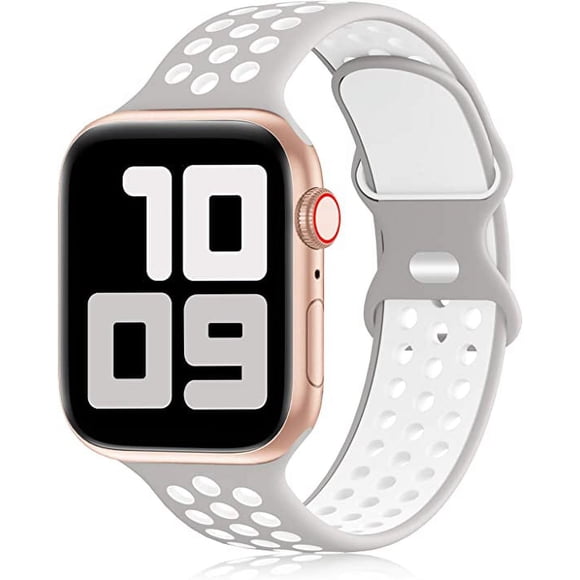 Sport Band Compatible for Apple Watch Bands 42mm 44mm 45mm, Breathable Soft Silicone Sport Replacement Strap Women Men Compatible for iWatch Series 7/SE/6/5/4/3/2/1, Sport Edition