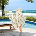thumbnail image 3 of Yayeee Kids Hooded Towel with Hand Pockets Beach Soft Absorbent Bath Wrap 50 x 23.5 inch, Birds Sunflowers, 3 of 5