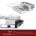thumbnail image 5 of MegaChef Buffet Server & Food Warmer With 4 Removable Sectional Trays, Heated Warming Tray and Removable Tray Frame, 5 of 7