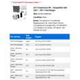 thumbnail image 2 of A/C Compressor Kit - Compatible with 2001 - 2011 Ford Ranger 2002 2003 2004 2005 2006 2007 2008 2009 2010, 2 of 2