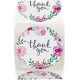 thumbnail image 2 of 500 Thank You Stickers 1" Inch Size In Roll | Pink Water Color Flower Design For Birthdays, Weddings, Giveaways, Bridal Showers (1roll) ., 2 of 5