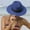 Blue, variant on UTSJKR Mens Woven Short Brim Fedora Hat with Fabric Band for Summer Coastal Trip Beach Camping Backyard Cookout Breathable Packable Vacation Hat Rose Gold