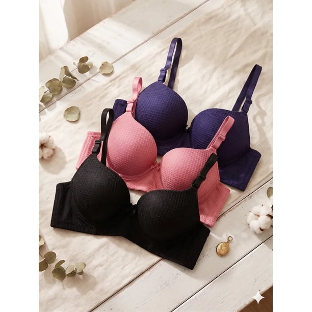 Paquete 3 Brasier Dama Adda Con Doble Push-up