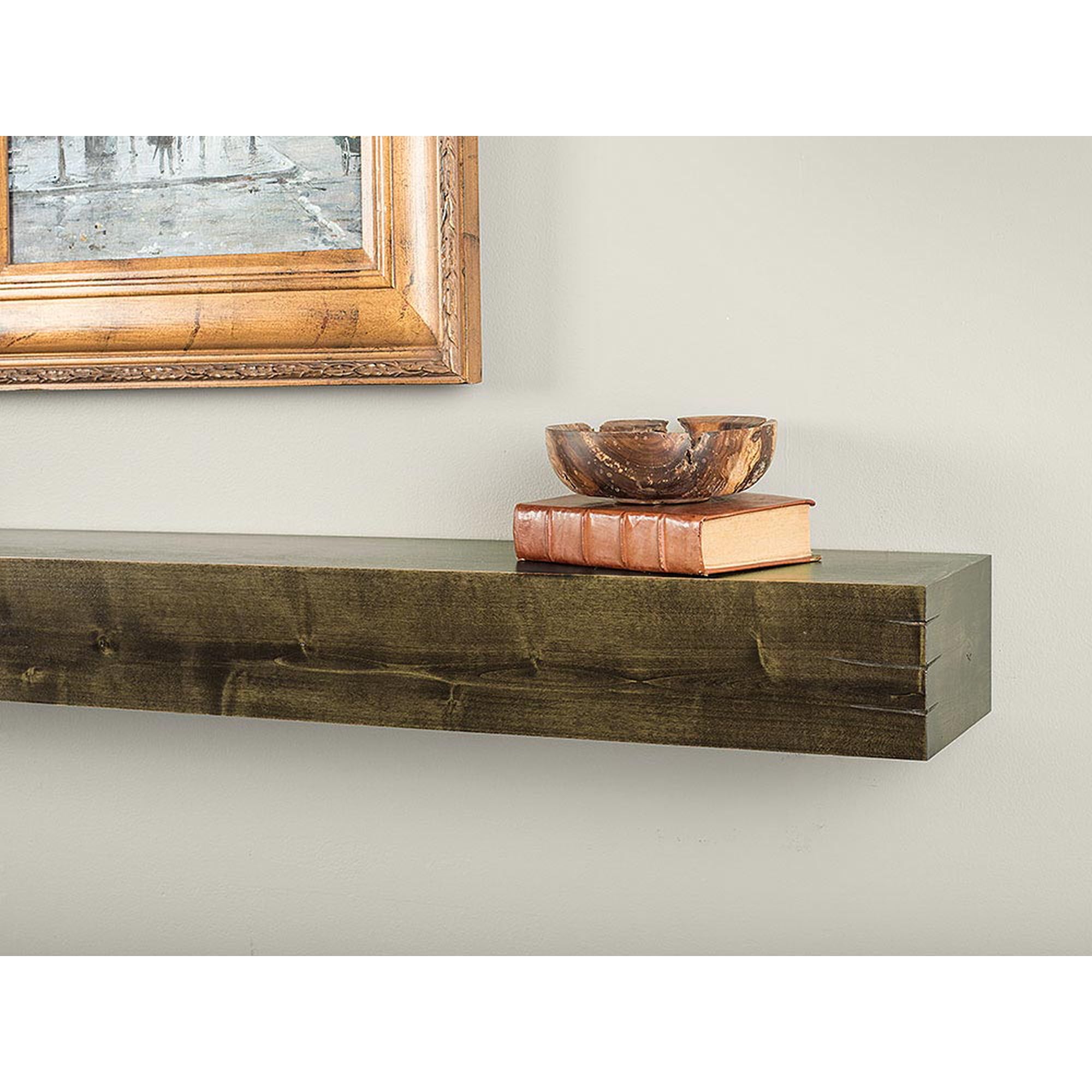 Mantels Direct Wallace 60-Inch Floating Wood Fireplace Mantel Shelf in  Smoke Gray - Walmart.com