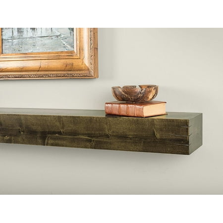 

Mantels Direct Wallace 60-Inch Floating Wood Fireplace Mantel Shelf in Smoke Gray