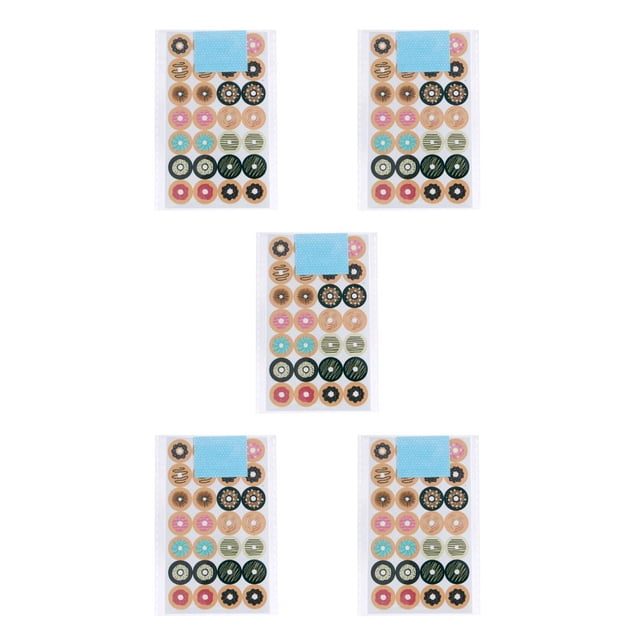 heritaly 4 Pieces Reinforcement Labels Repair Subsidy Strong Viscosity Doughnut Shape Small Hole Stickers Set for Recipes Binders Doughnut 5Set