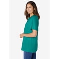 thumbnail image 3 of Woman Within Plus Size Eyelet Henley Tee, 3 of 6