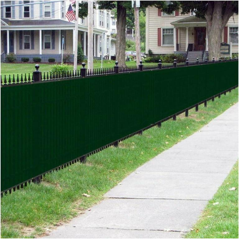 Bownet Flat Top Screenボウネットフラットトップ スクリーン Boen Privacy Fence Netting Green 12' x 50', w/ Woven Eyelets