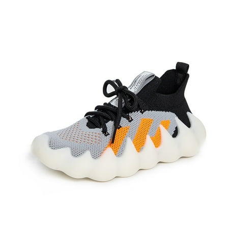 

Girls Casual Knitted Sneaker Low Top Breathable Lightweight Non-slip Soft Soles Walking Shoes