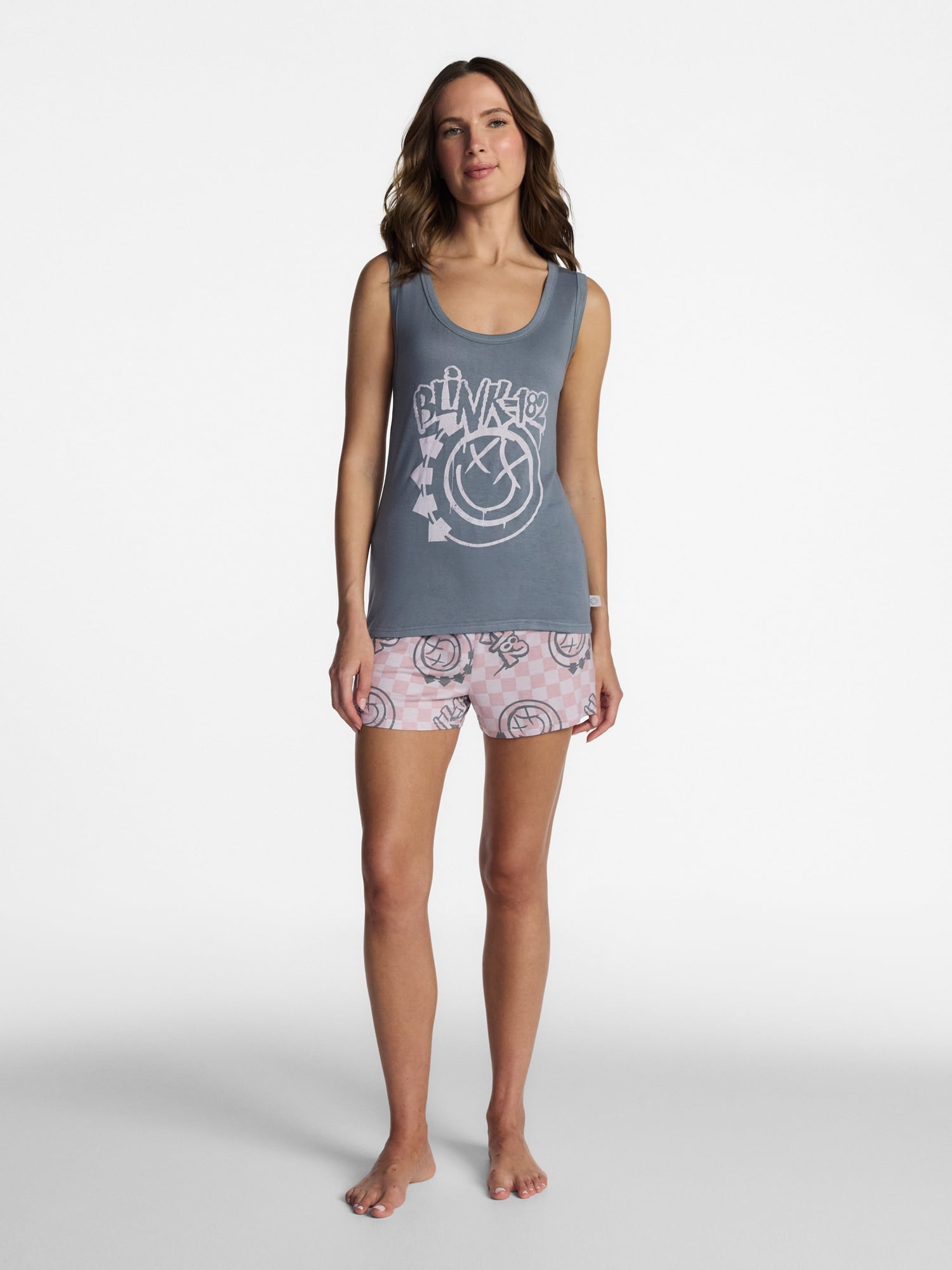 Blink-182 Women's Tank Top and Shorts Pajama Set, 2-Piece, Sizes