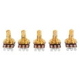 thumbnail image 2 of 5 Unids/pack Potenciómetros de Eje Corto A500k Potenciómetro para Bajo de Guitarra-dorado, 2 of 7