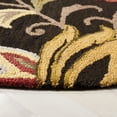 thumbnail image 3 of SAFAVIEH Blossom Odran Floral Area Rug, Black/Yellow, 6' x 6' Round, 3 of 10