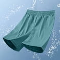 thumbnail image 7 of Besolor Mens Shorts Summer Lightweight Breathable Thin Workout Running Elastic Waist Drawstring Shorts with Zipper Pockets(X-Large,Green), 7 of 7