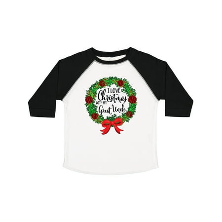 

Inktastic I Love Christmas with My Great Uncle Wreath Gift Toddler Boy or Toddler Girl T-Shirt