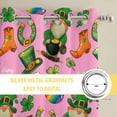 thumbnail image 6 of Saint Patrick's Day Kitchen Curtains Window Panels, Pink Gnomes Hat Boot Clovers Love Insulated Window Treatment Curtain, Grommet Curtains for Bedroom/Living Room/Bathroom, 2 Piece 42"Wx45"L, 6 of 8